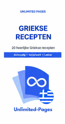 20 Griekse Recepten – Nederlands digitaal kookboek van Unlimited Pages