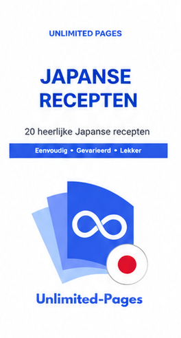 20 Japanse Recepten – Nederlands digitaal kookboek van Unlimited Pages