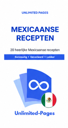 20 Mexicaanse Recepten – Nederlands digitaal kookboek van Unlimited Pages